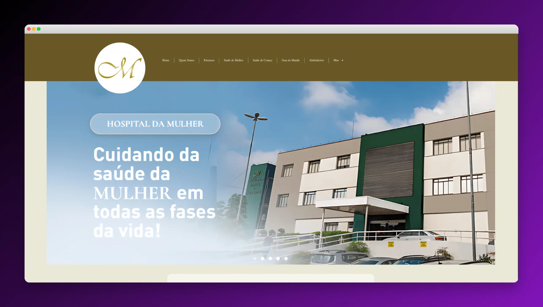 Hospital Mogi Mater - Site institucional com cursos para gestantes, plano maternidade e agendamento
